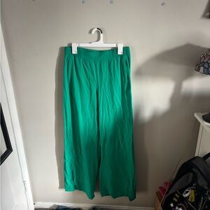 Vibrant Green LULULEMON Wide-Leg Pants